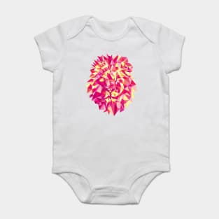 Bright Pinks Geometric Lion Baby Bodysuit
